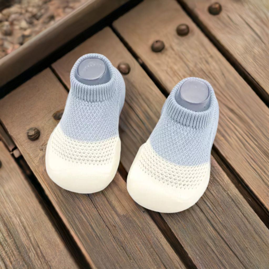 Blue and White Breathable Kids Shoes