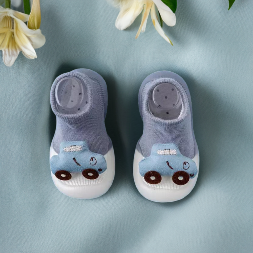 Blue Car Kids Shoes