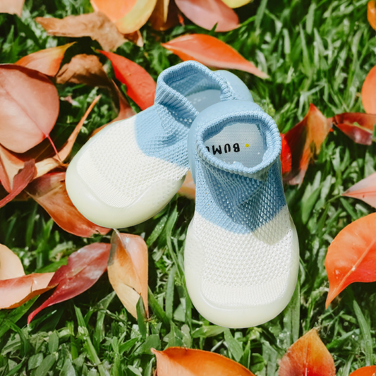Blue and White Toddler Shoes