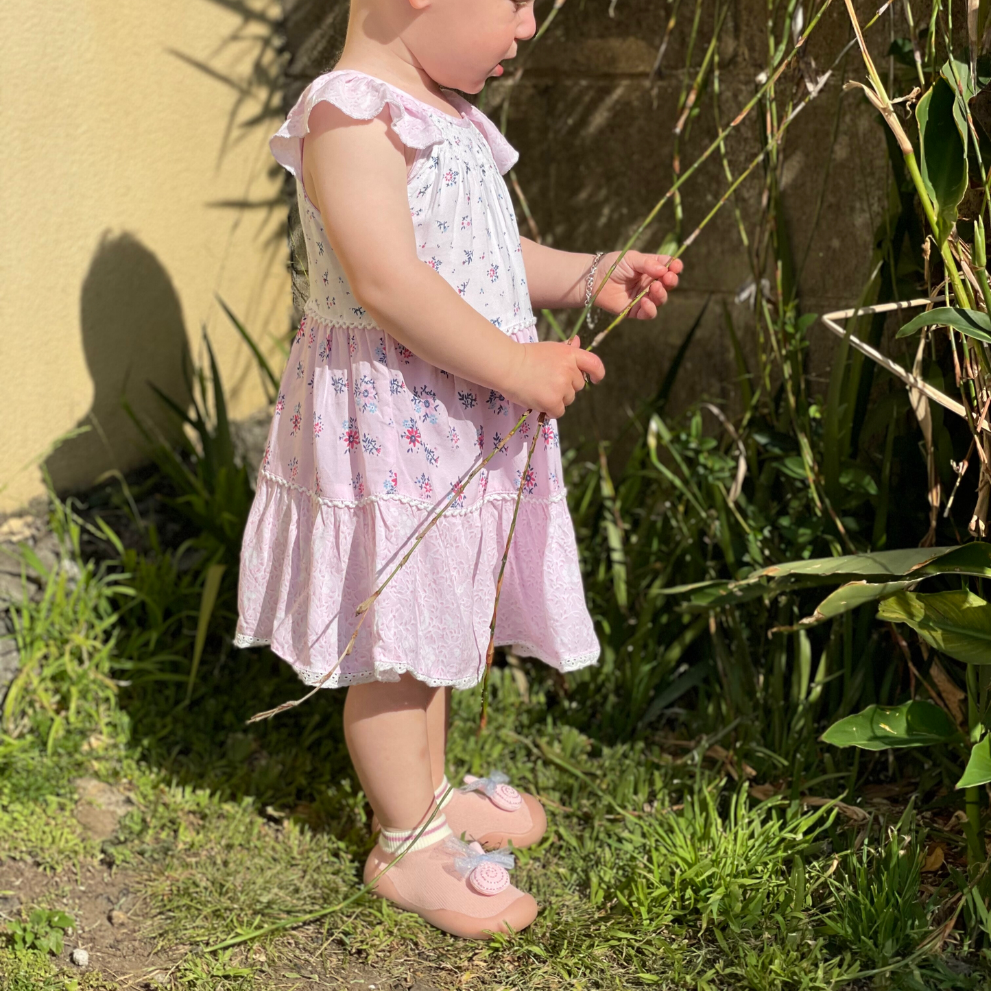 Pink baby shoes flexible sole