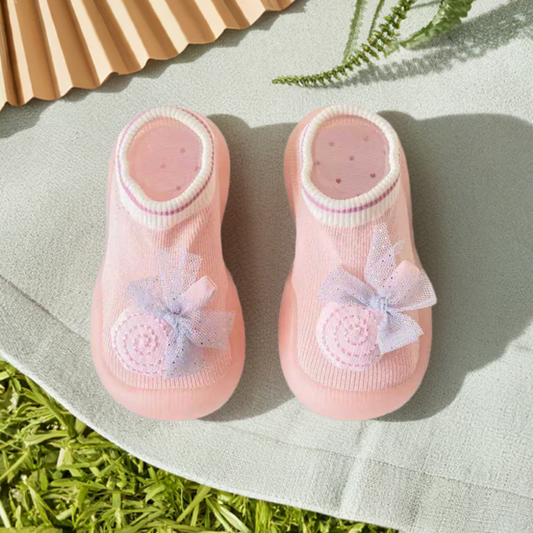 Pink and White Lollipop Toddler Shoes