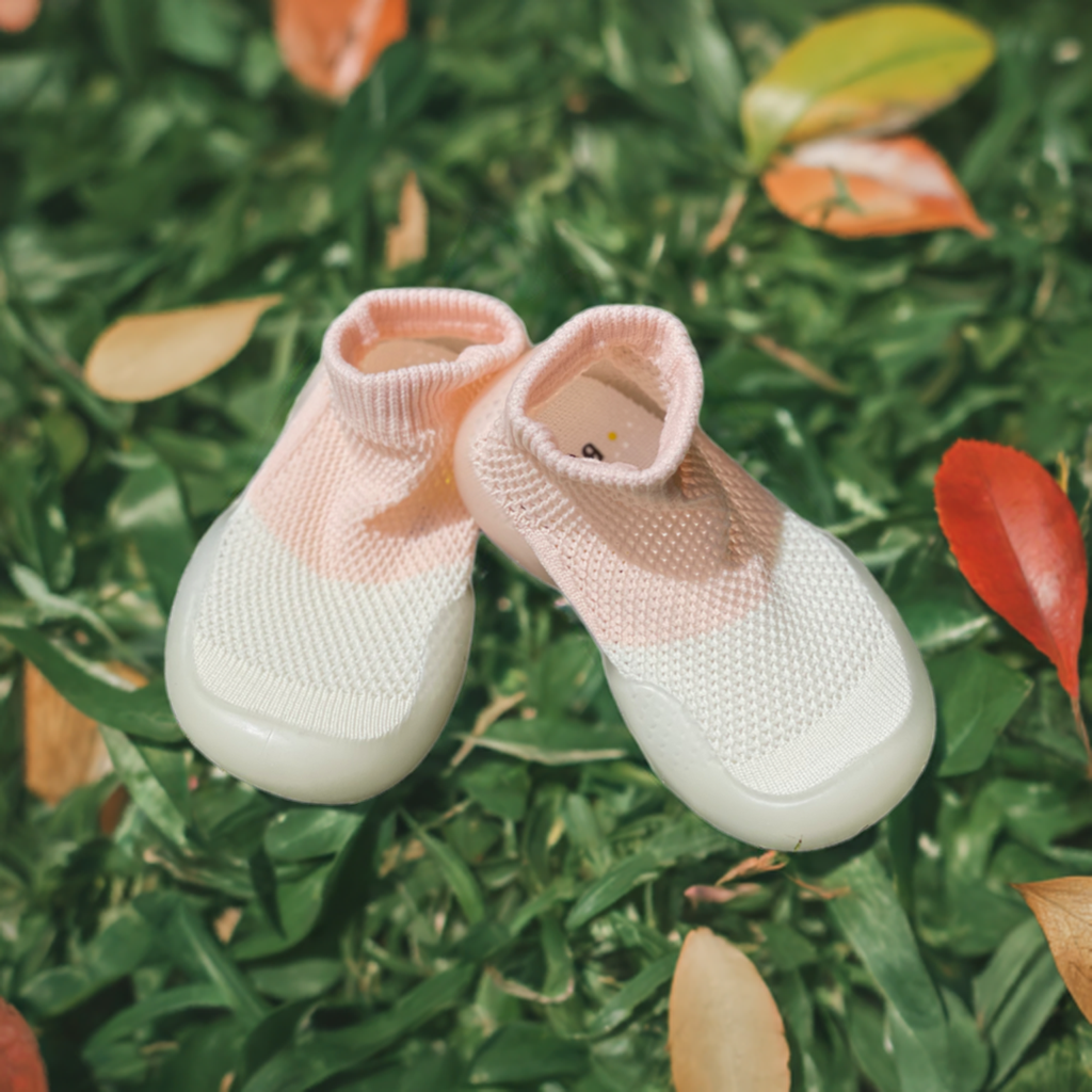 Pink and White Breathable Toddler Shoes