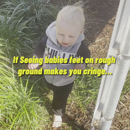 Protecting toddler feet from rough ground