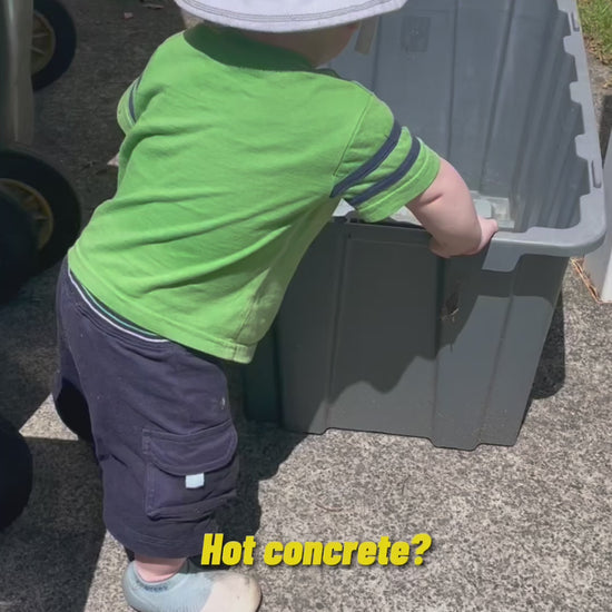 Protecting babies feet on concrete