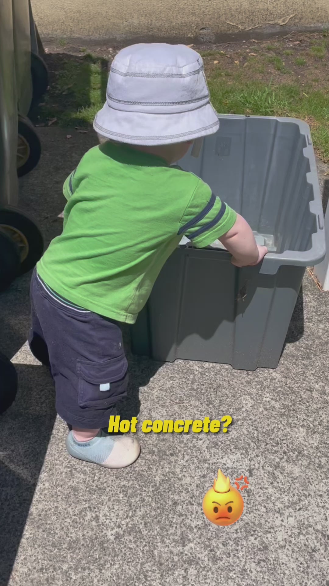 Protecting babies feet on concrete