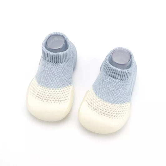 Bumbi Kids Blue and White Breathable Shoes Front