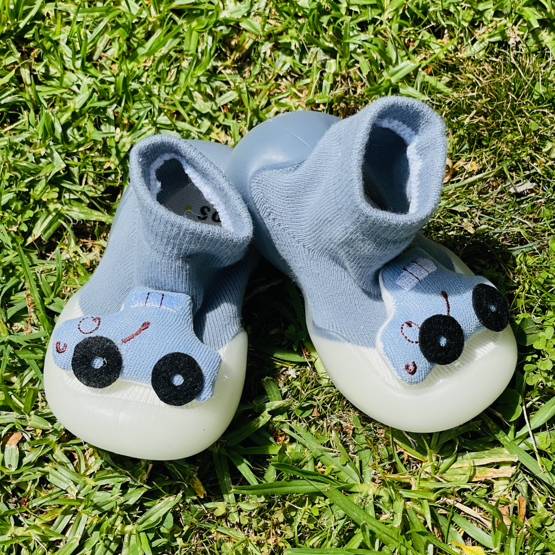 Bumbi Kids Boys Blue Car Shoes Stacked