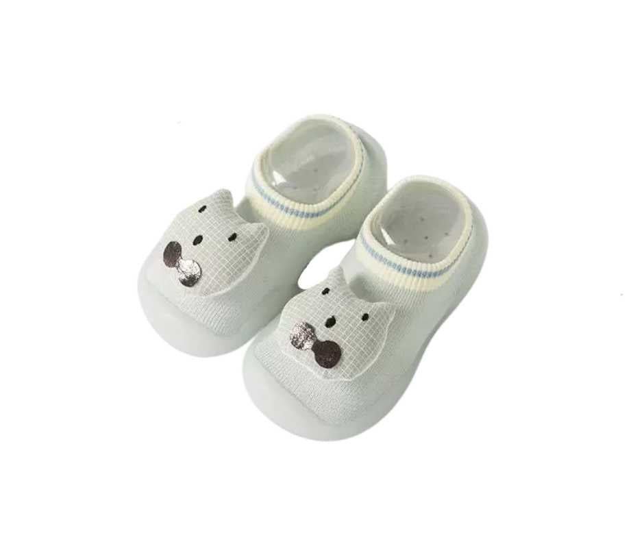 Bumbi Kids Green Bear Shoes Side