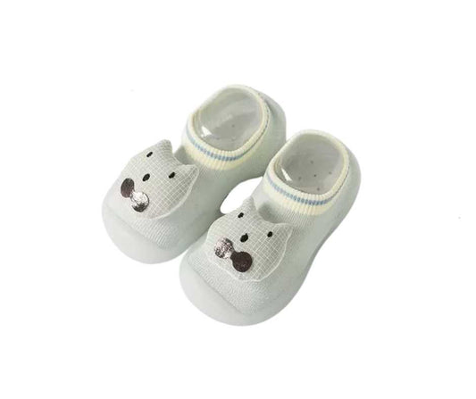 Bumbi Kids Green Bear Shoes Side