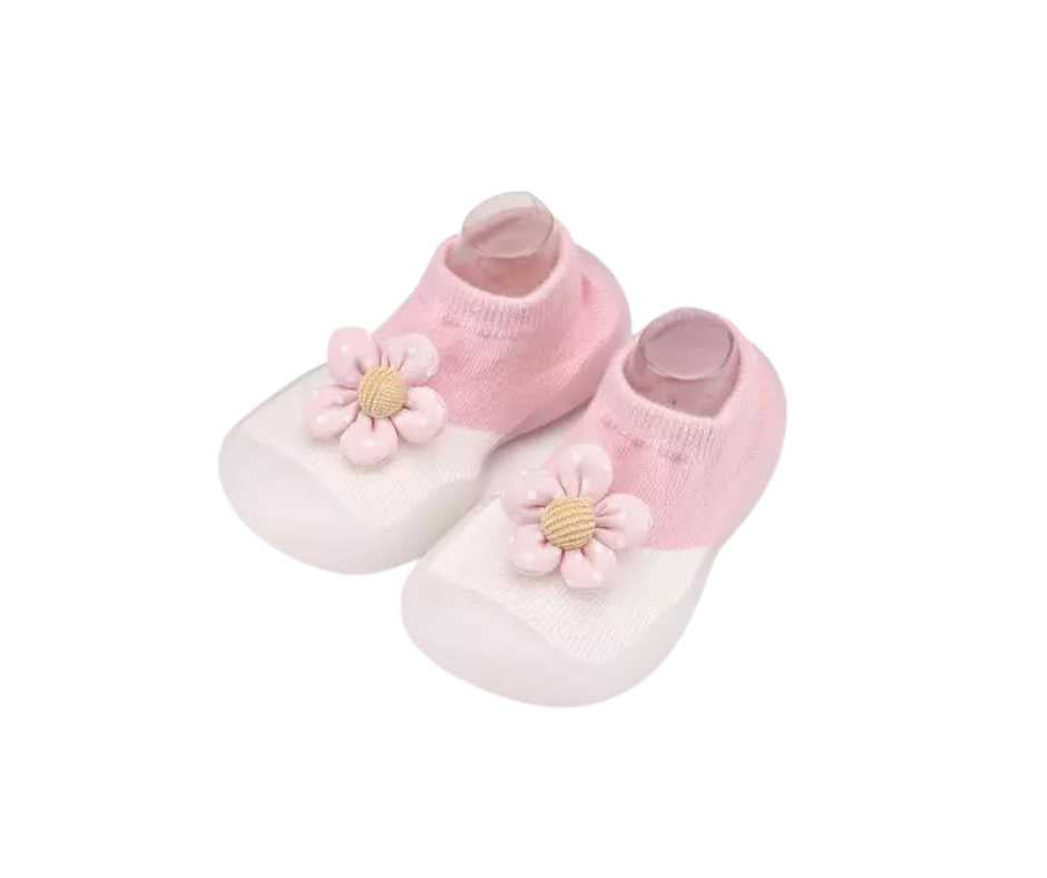 Bumbi Kids Pink Flower Shoes Side